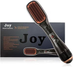2-in-1 Hair Styling Brush – Heated Straightening & Curling Comb