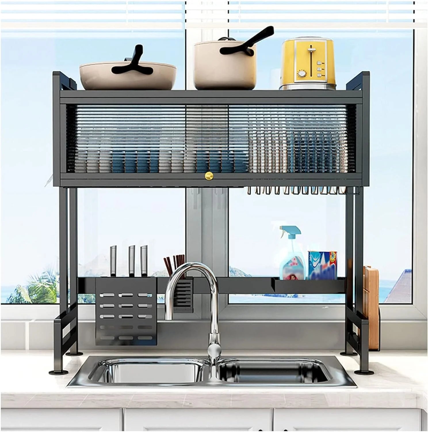 Kitchen Sink Shelf With Cabinet Door