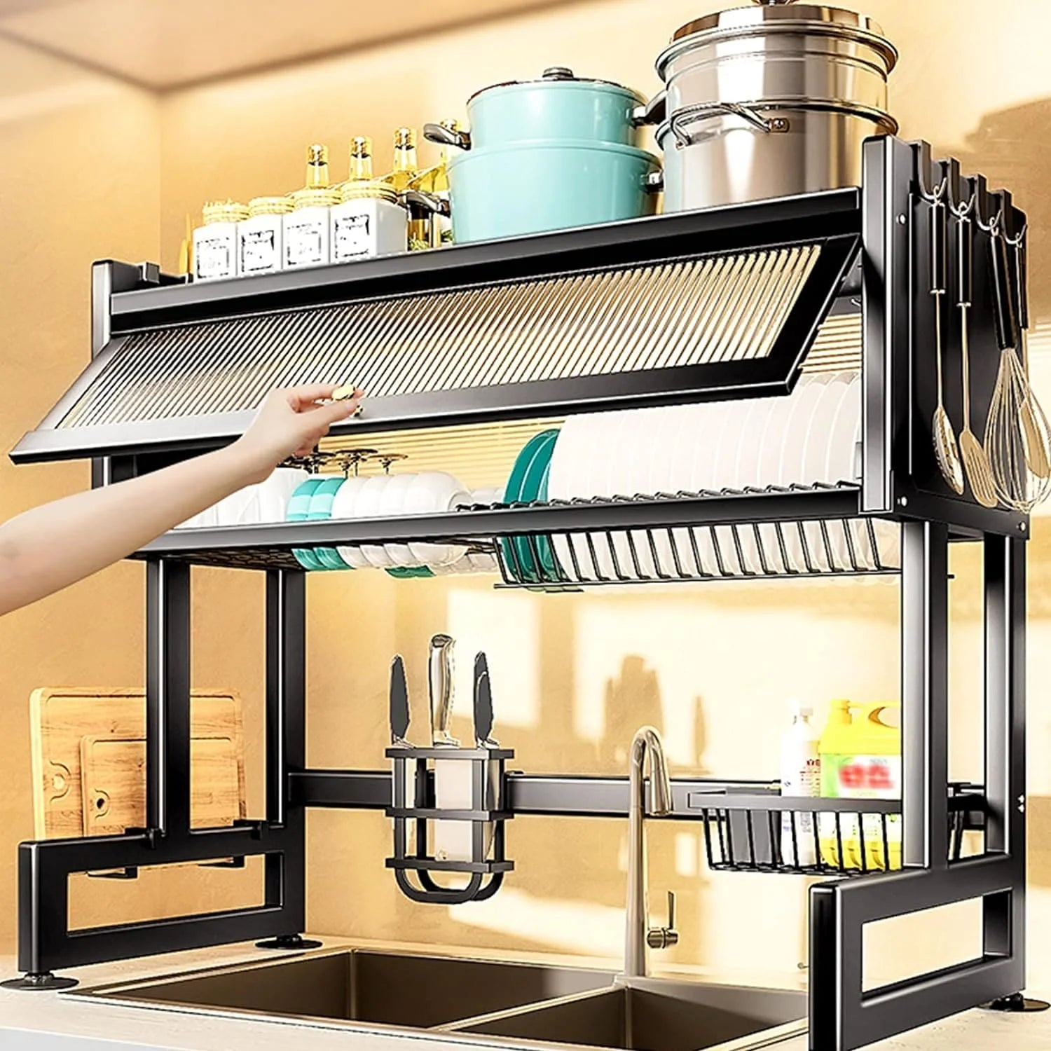 Kitchen Sink Shelf With Cabinet Door